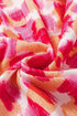 Abstract Brushstroke Mock Neck Sleeveless Ruffle Shift Dress