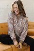 Abstract Camo Print Detail Baggy Pullover Sweatshirt