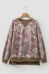 Abstract Camo Print Detail Baggy Pullover Sweatshirt
