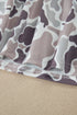 Abstract Camo Print Elastic Waist Drawstring Mini Skirt