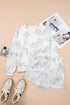 Abstract Camo Print Pullover Top And Casual Short Set