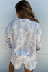 Abstract Camo Print Pullover Top And Casual Short Set