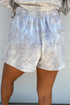 Abstract Camo Print Pullover Top And Casual Short Set