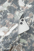 Abstract Camo Print Quarter Zip Kangaroo Pocket Pullover Sweatshirt