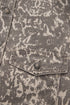 Abstract Camo Print Raw Hem Long Sleeve Collared Jacket