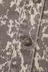 Abstract Camo Print Raw Hem Long Sleeve Collared Jacket