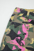 Abstract Camouflage Leopard Patchwork Straight Leg Jeans