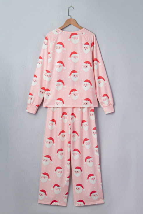 Abstract Character Print Long Sleeve Shift Lounge Set