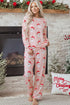 Abstract Character Print Long Sleeve Shift Lounge Set