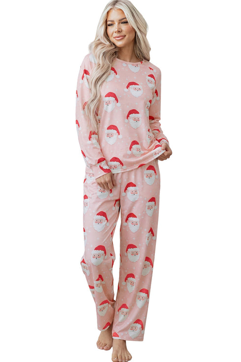 Abstract Character Print Long Sleeve Shift Lounge Set