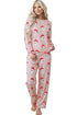 Abstract Character Print Long Sleeve Shift Lounge Set