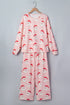 Abstract Character Print Long Sleeve Shift Lounge Set