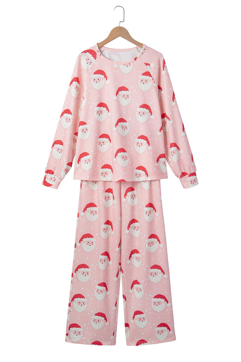Abstract Character Print Long Sleeve Shift Lounge Set