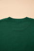 Abstract Dog Embroidered Round Neck Applique Sweater