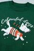 Abstract Dog Embroidered Round Neck Applique Sweater