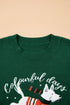 Abstract Dog Embroidered Round Neck Applique Sweater