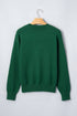 Abstract Dog Embroidered Round Neck Applique Sweater