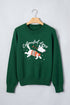 Abstract Dog Embroidered Round Neck Applique Sweater