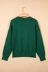 Abstract Dog Embroidered Round Neck Applique Sweater