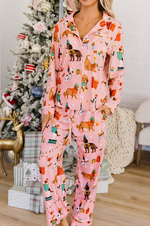 Abstract Dog Pattern Multi Piece Lounge Set