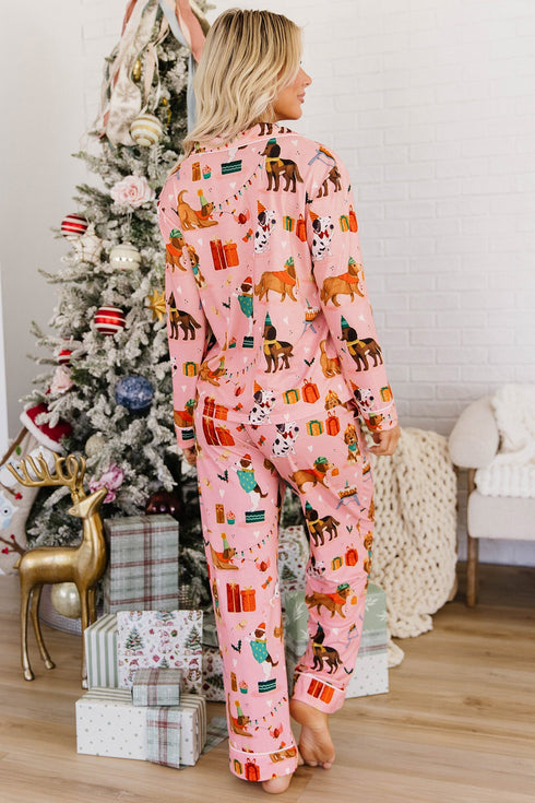 Abstract Dog Pattern Multi Piece Lounge Set