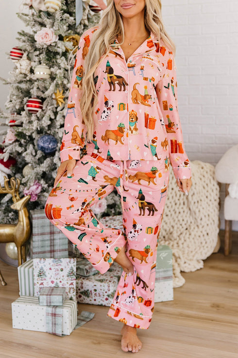 Abstract Dog Pattern Multi Piece Lounge Set