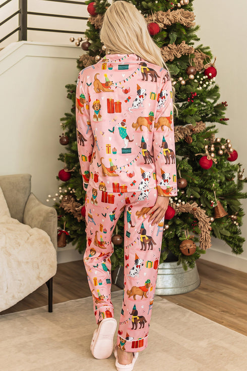 Abstract Dog Pattern Multi Piece Lounge Set