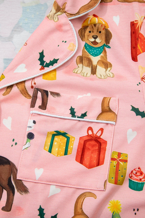 Abstract Dog Pattern Multi Piece Lounge Set