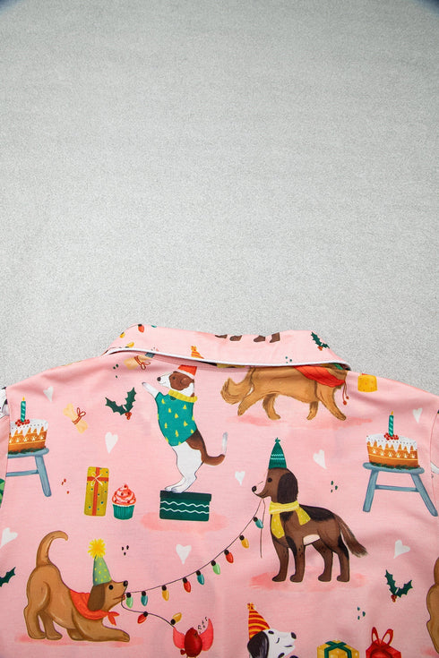 Abstract Dog Pattern Multi Piece Lounge Set