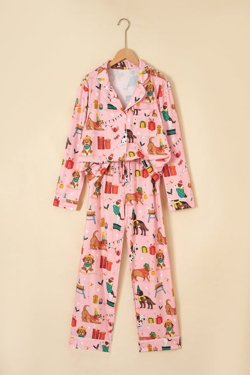 Abstract Dog Pattern Multi Piece Lounge Set