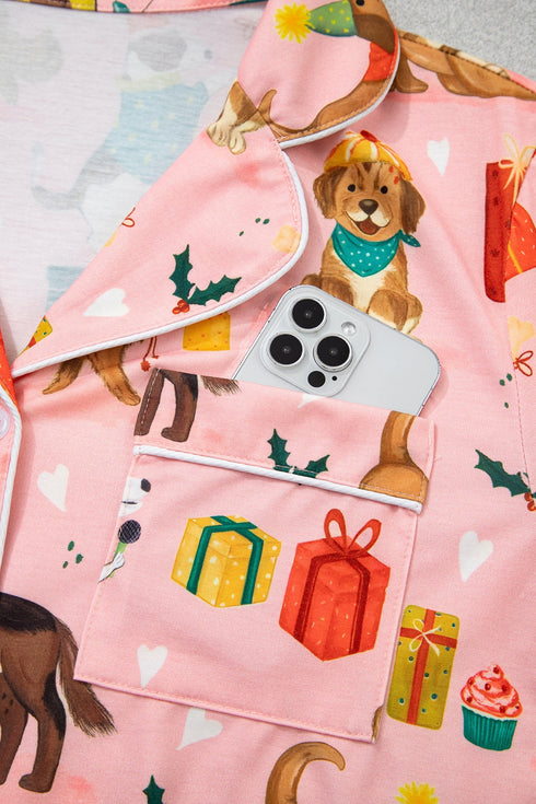 Abstract Dog Pattern Multi Piece Lounge Set
