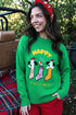 Abstract Embroidered Patch Applique Art Inspired Pullover Sweater