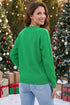 Abstract Embroidered Patch Applique Art Inspired Pullover Sweater