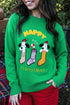 Abstract Embroidered Patch Applique Art Inspired Pullover Sweater