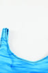 Abstract Etched Print Scoop Neck One Piece Swimsuit