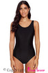 Abstract Etched Print Scoop Neck One Piece Swimsuit