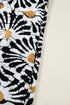 Abstract Floral Print A Line Split Neck Maxi Dress