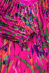 Abstract Floral Print Pleated H Line Mini Dress