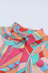 Abstract Geometric Print Relaxed Fit Button Up Shirt