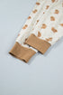 Abstract Gingerbread Print Paneled Long Sleeve Two Piece Lounge Set