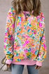 Abstract Graphic Print Crew Neck Long Sleeve Sweatshirt