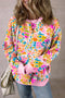 Abstract Graphic Print Crew Neck Long Sleeve Sweatshirt