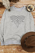 Abstract Graphic Print Long Sleeve Crew Neck Pullover