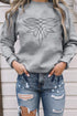 Abstract Graphic Print Long Sleeve Crew Neck Pullover
