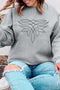 Abstract Graphic Print Long Sleeve Crew Neck Pullover
