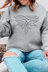 Abstract Graphic Print Long Sleeve Crew Neck Pullover