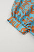Abstract Ikat Print Short Sleeve Button Down Shirt