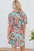 Abstract Lace-up High Waist Buttoned Mini Dress
