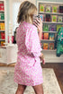Abstract Leopard Print Tie Waist Puff Sleeve Mini Shirt Dress