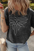 Abstract Line Art Graphic Mineral Washed Boyfriend Tee